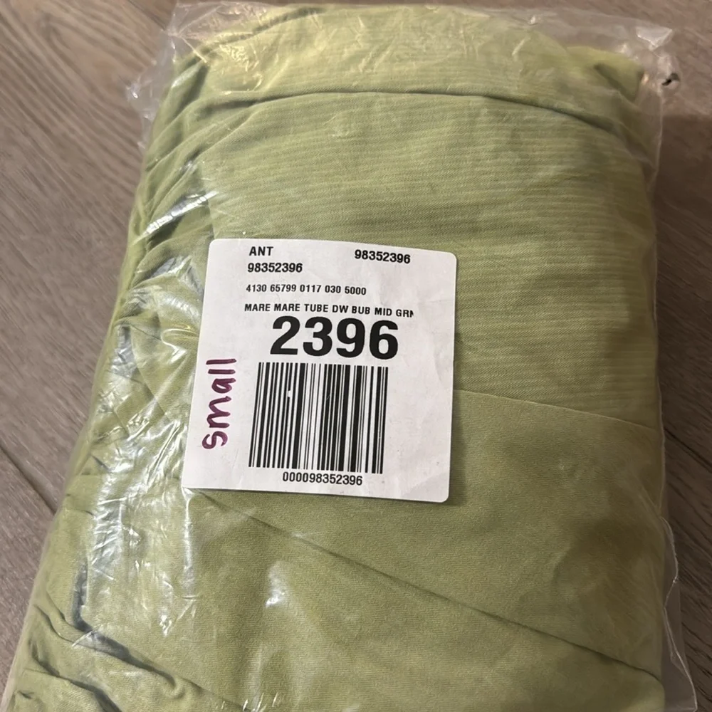 NWT! Anthro Sage Green Mare Mare Strapless Drop-Waist Bubble Midi Dress 🔴🐚🖼️ - Picture 11 of 11